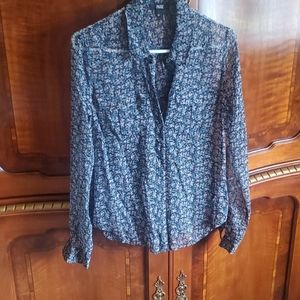 Paige sheer print blouse.